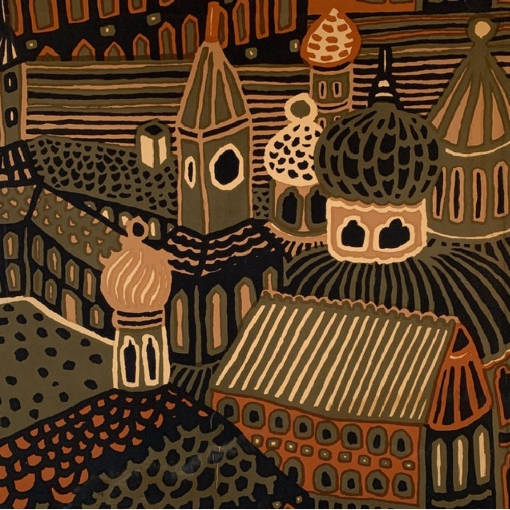 Vintage Marimekko Textile / Fabric “Kumiseva” by Katsuji Wakisaka, Finland, 1971